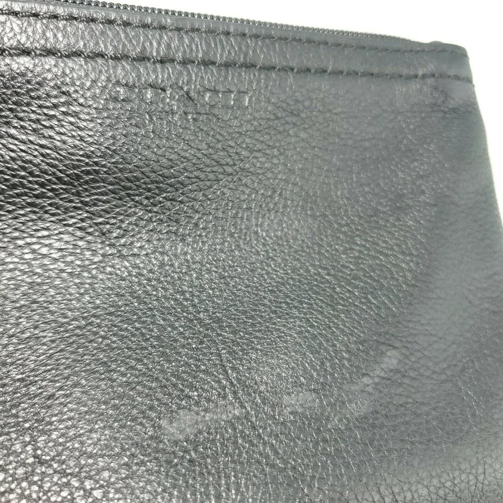 Coach Womens Black Smooth Leather Detachable Strap Classic Wristlet Wallet